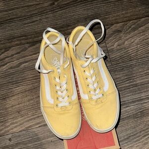 Vans Classic Yellow and White Sneakers